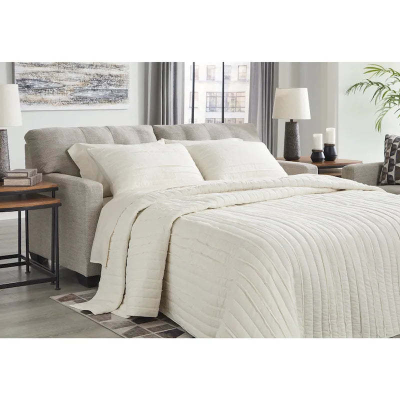 Signature Design by Ashley Mahoney Beige Full Sofa Sleeper - 75W x 38D x 37H