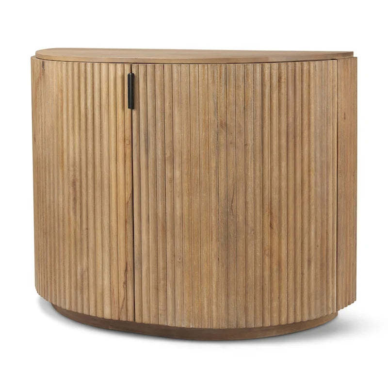 Terra Light Brown Solid Wood Accent Cabinet