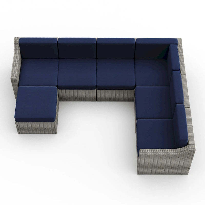 7 Piece Patio Sectional Conversation Set