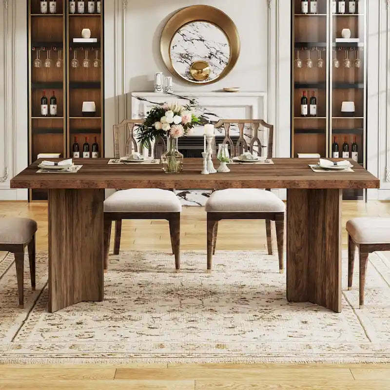 63 Inches Long Kitchen Dinner Table for Dining Room