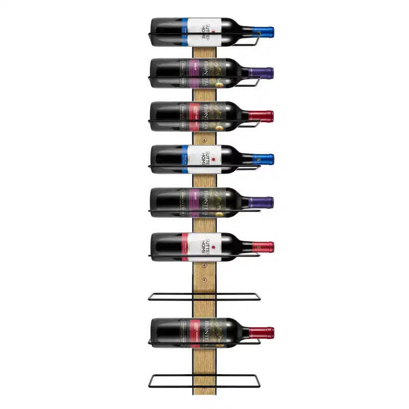 Sorbus 9 Bottle Mahogany Wood Wall Mounted Wine Rack - Perfect for Home Bar, Kitchen, Dining Room, Wall Wine Bottle