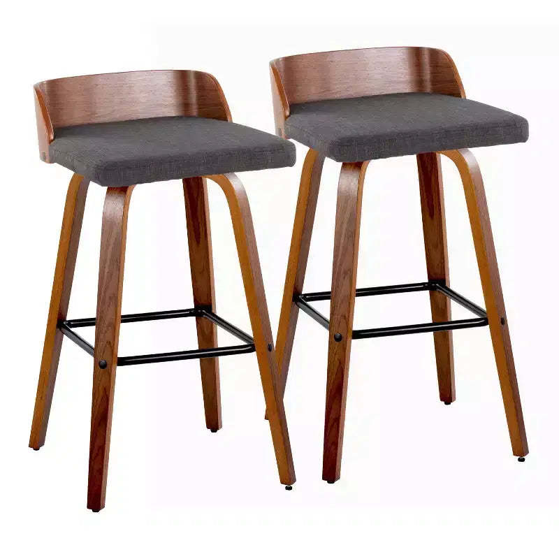 LumiSource Set of 2 30 Maya Swivel Barstools