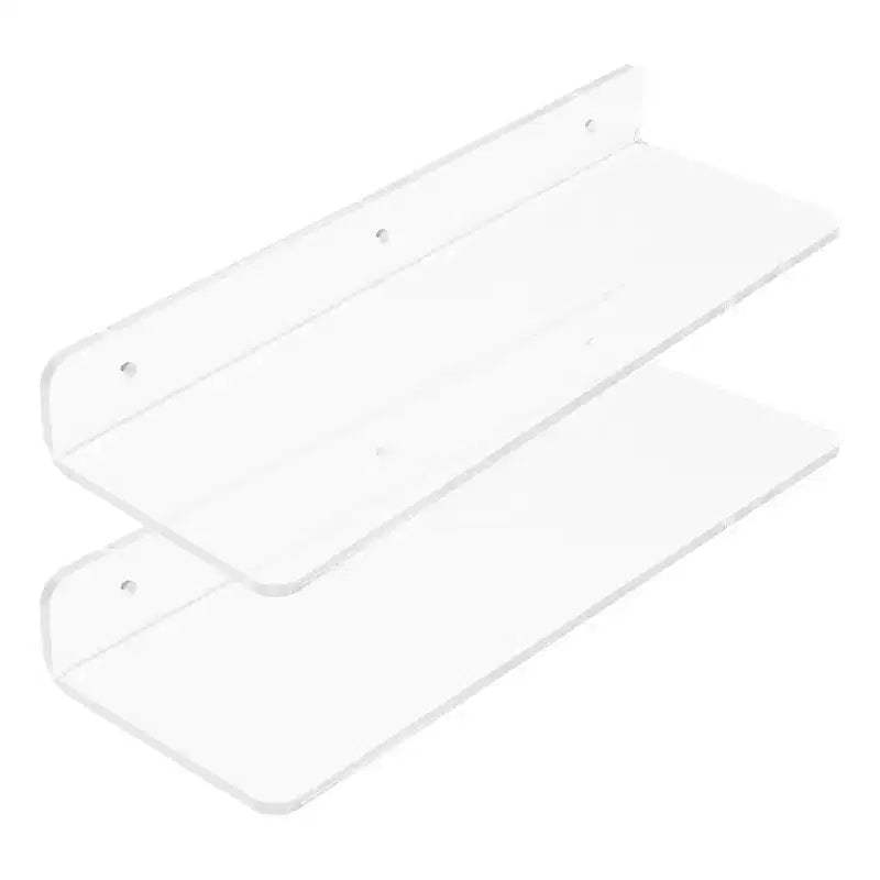 Unique Bargains Acrylic Waterproof Bathroom Floating Shelf 11.8 x 3.9 x 2 Inch