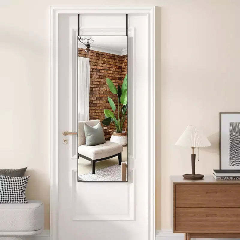 Whizmax Full Length Mirror Mirror Standing Hanging or Leaning Wall, Full Body Floor with Stand Aluminum Alloy Thin Frame for Bedroom