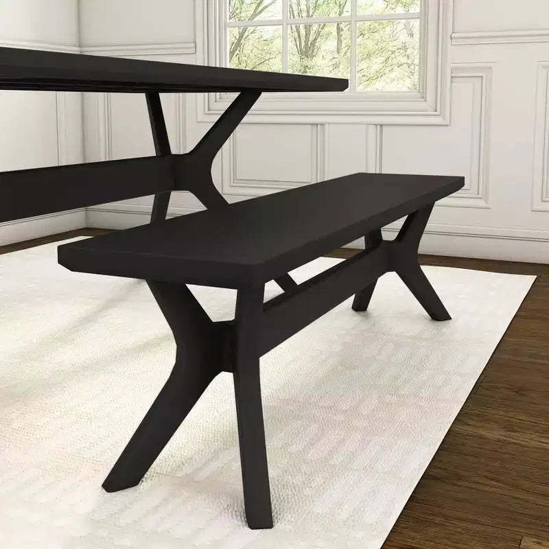 Plank+Beam Solid Wood Verso Dining Bench, 60 Entryway Bench, Minimalist Room Bench