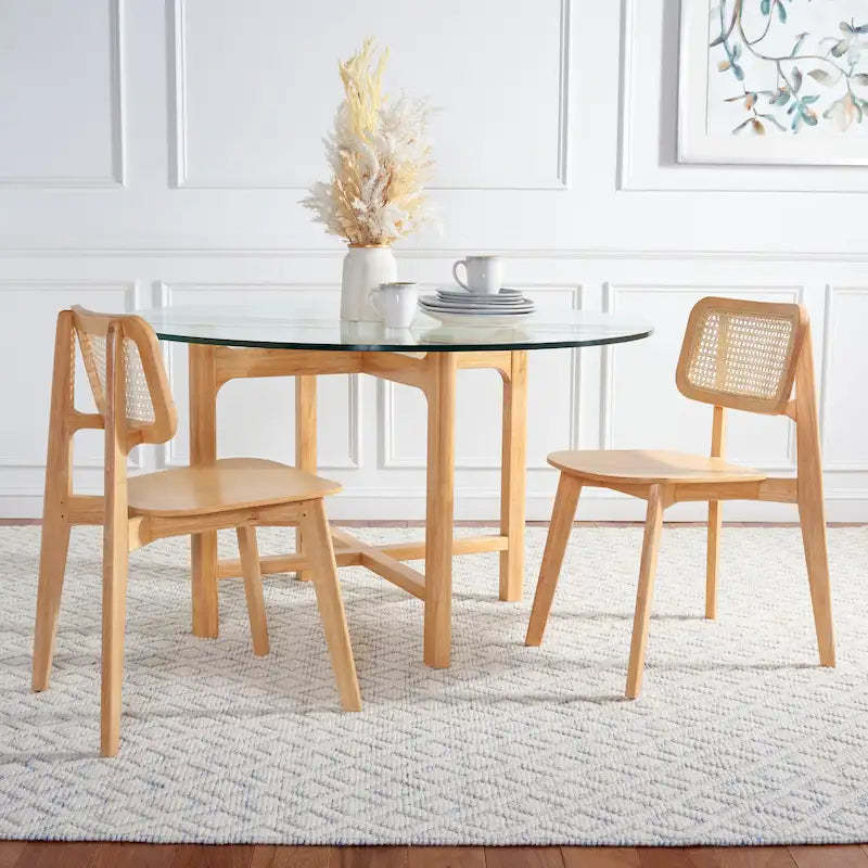 SAFAVIEH Luz Cane Dining Chair - 17 W x 20 D x 32 H - 17Wx20Dx32H
