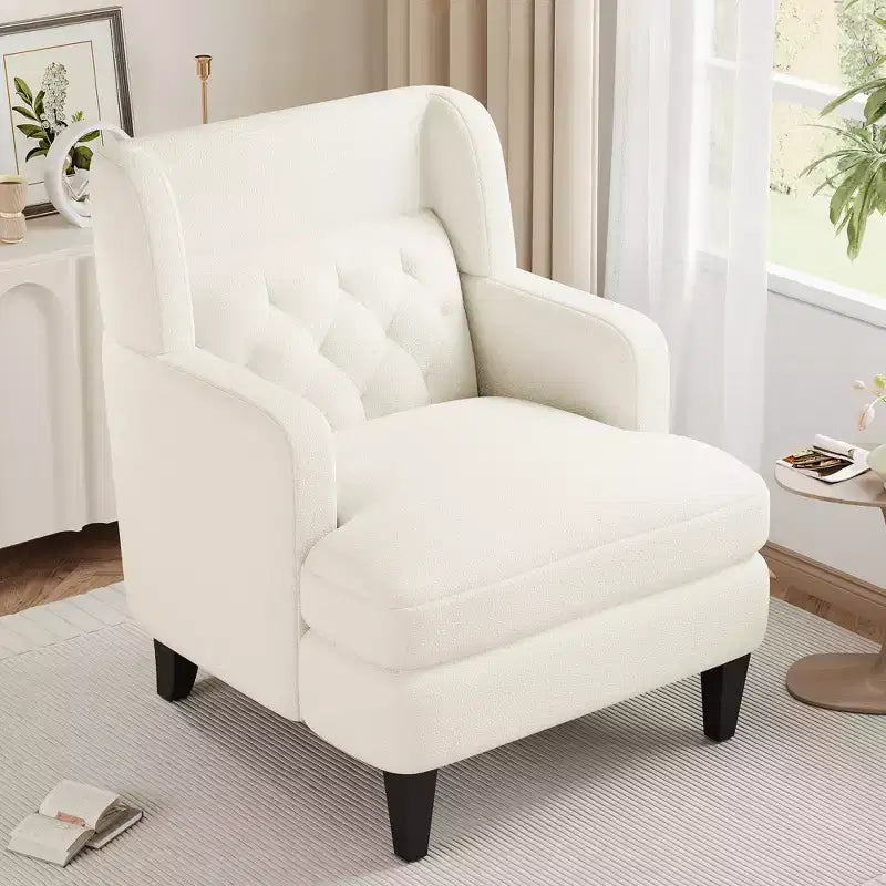 Teddy Fleece Upholstered Accent Chair, Modern Armchair Comfortable Lounge Chair for Living Room & Bedroom - Christopher Knight Home