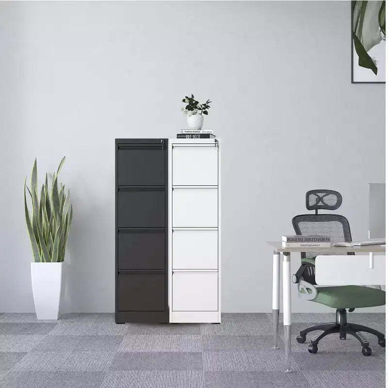 4 Drawer File Cabinet, Metal Filing Cabinets With Lock For A4/Letter/Legal Size File, Steel Vertical File Storage Cabinet For Home Office