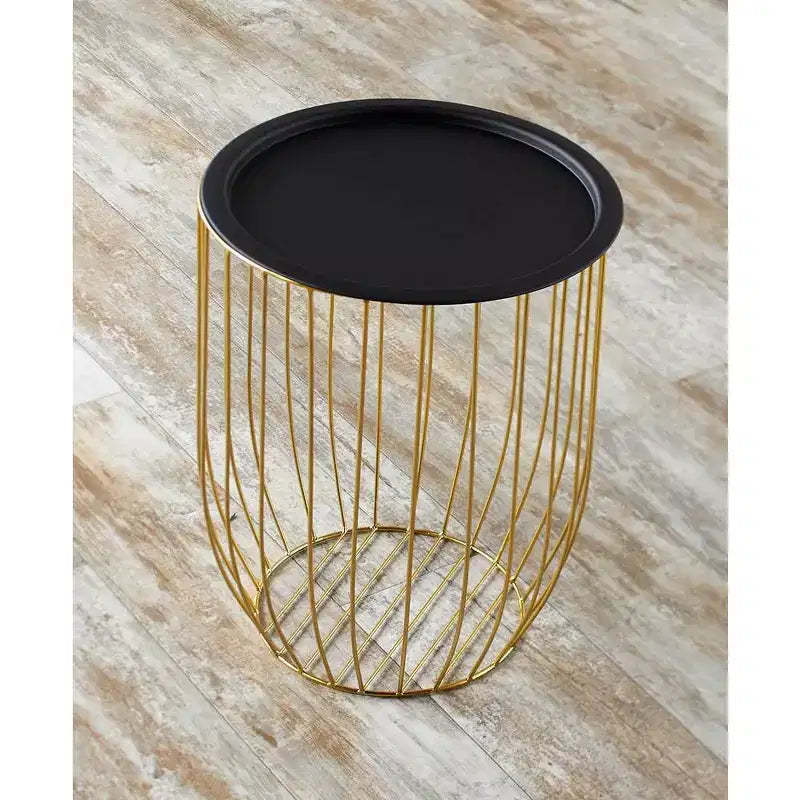 The Lakeside Collection Wire Storage Side Table with Removable Tabletop
