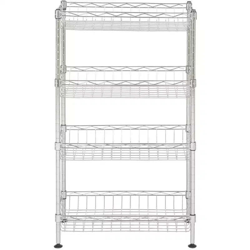 Gaston 4 Tier Mini Rack - Chrome - Safavieh