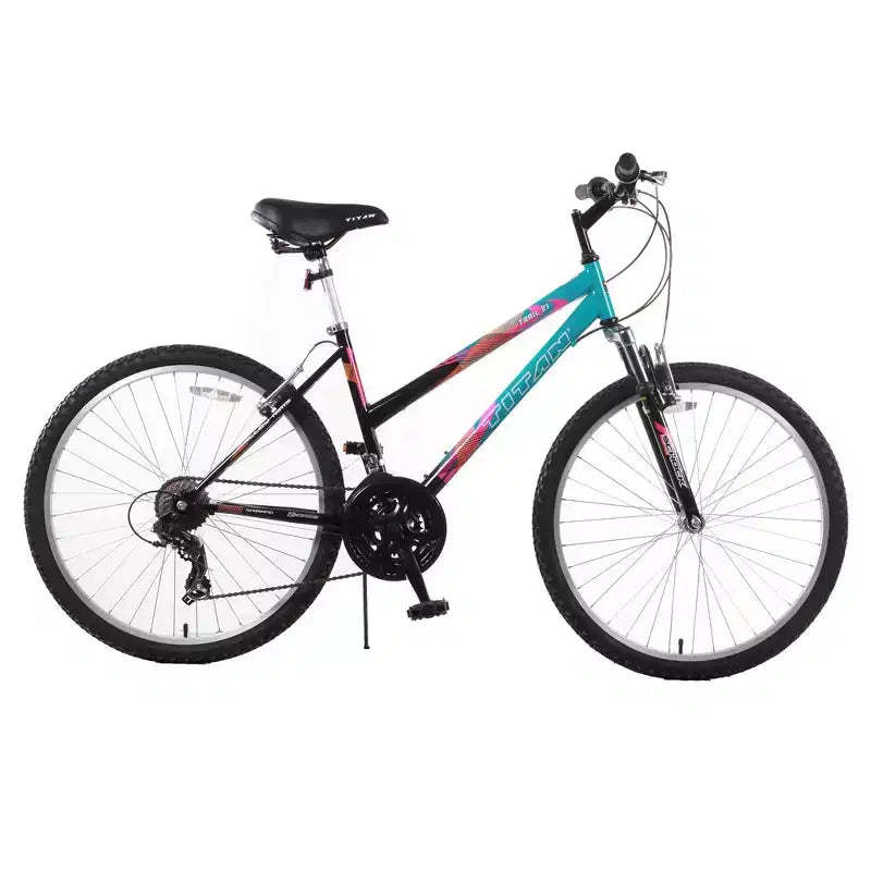 Titan Trail 21-speed Suspension Women's Mountain Bike, 18-Inch Frame, Blue