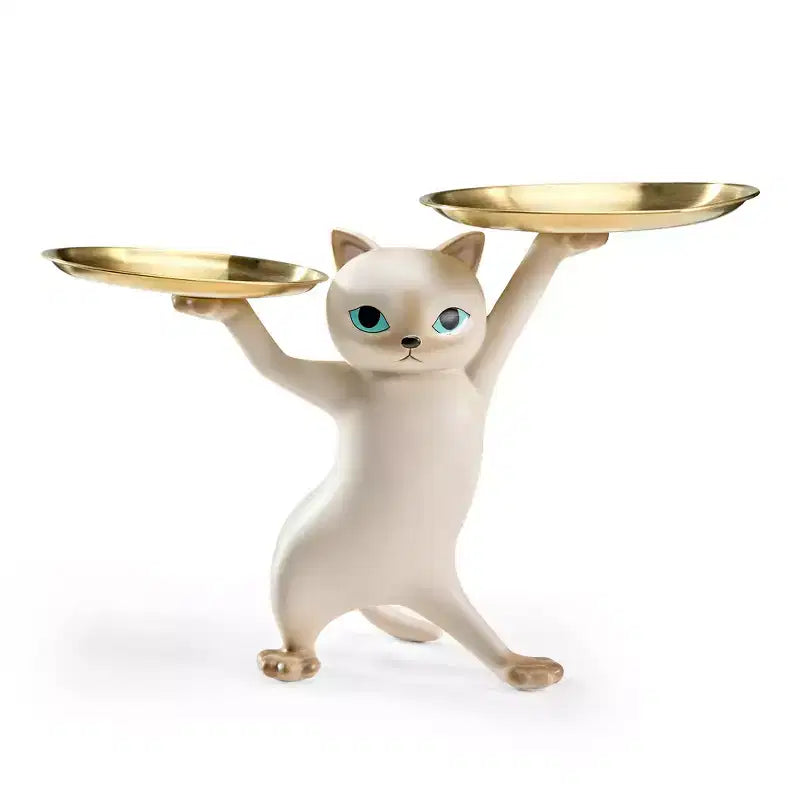 EUREKA ERGONOMIC,23H, Enchanting Cat Side Table,23.87W x 7.87D x 19.69H,Metal Tray