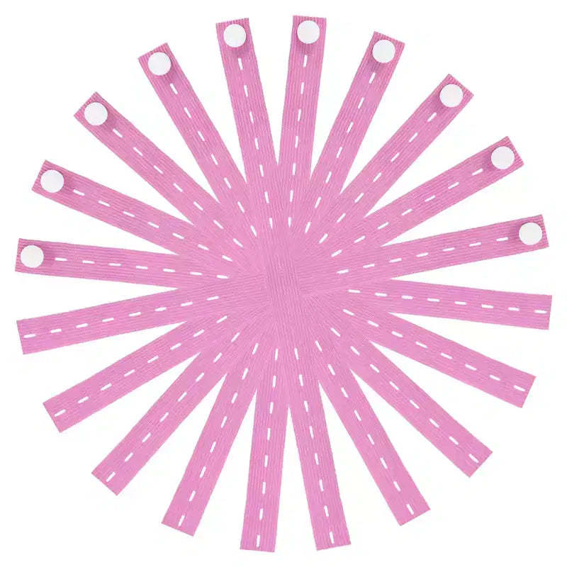 Unique Bargains Polyester Clothes Storage Elastic Band with Buttonhole for Drawer Blanket 20 Pcs