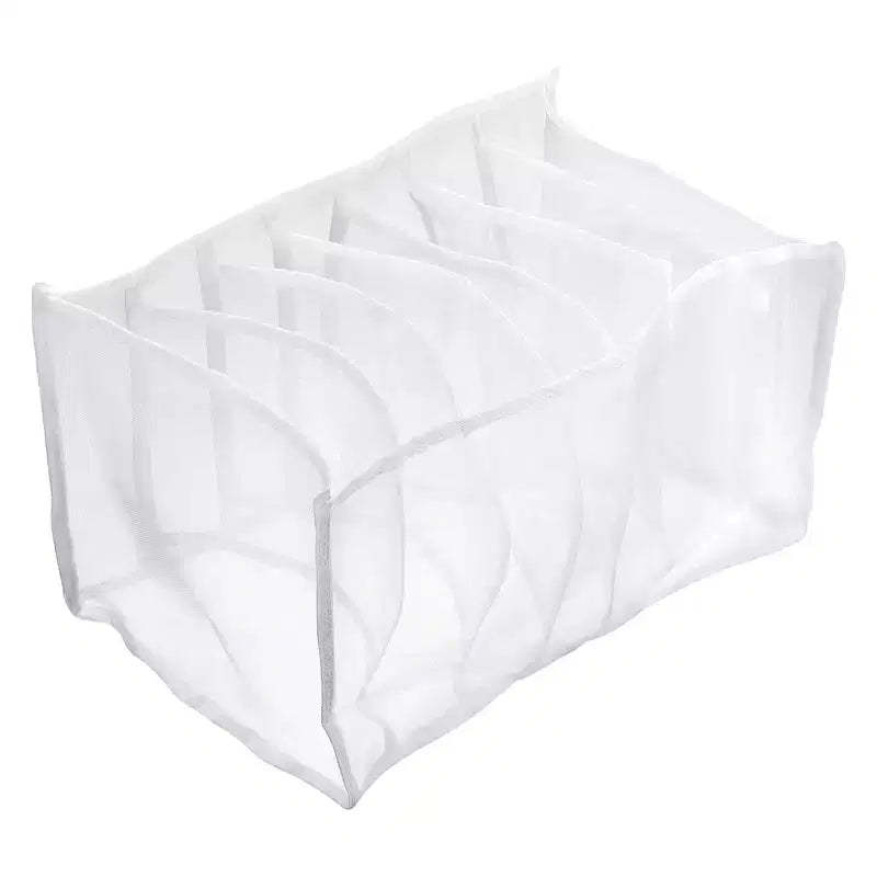 Unique Bargains Mesh Nylon 7 Grids Washable Drawer Organizers for Clothing