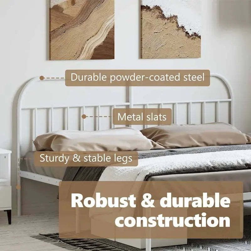 vidaXL 38.2 Inch Metal Headboard, Farmhouse Rustic Headboard Only