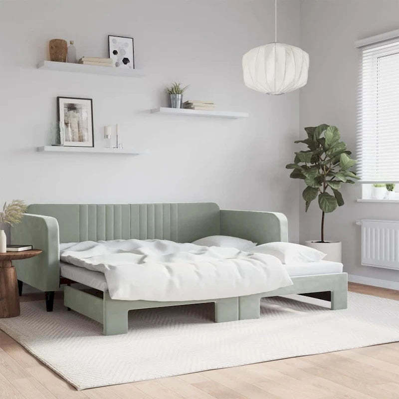 vidaXL Day Bed Upholstered Sleeper Sofa Bed for Bedroom Living Room Velvet