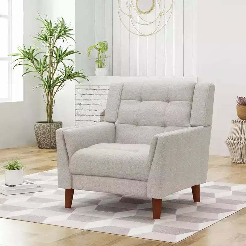 Modern Armchair, Accent Chair,Button Tufted Upholstered Armchair With Wooden Tapered Legs,30.50'' x 31.50'' x 32.50''(2.54*2.63*2.71ft)