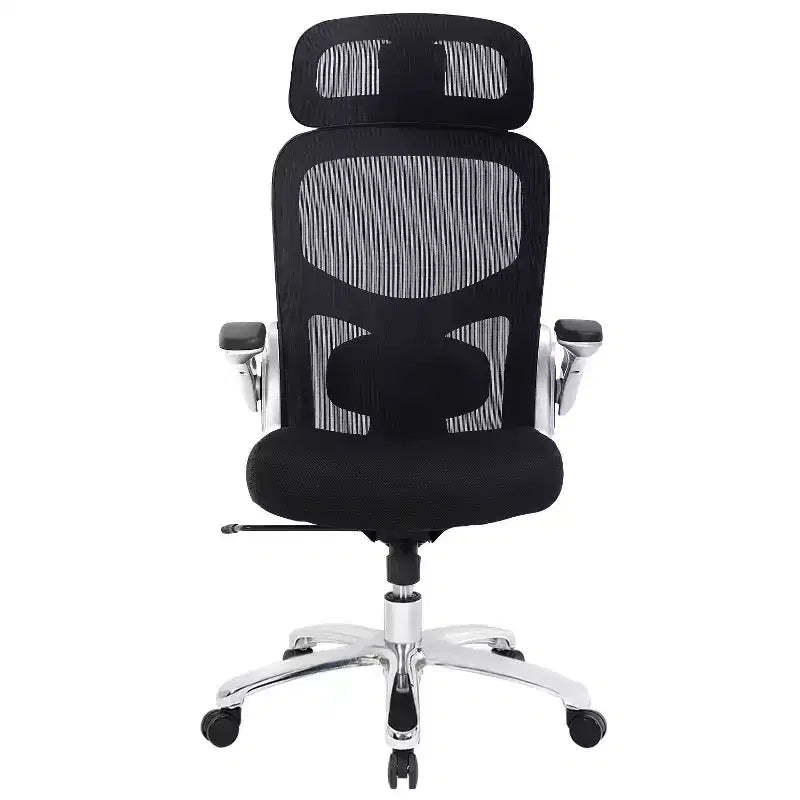 FDW Big and Tall Office Chair Home Office Chair & Sofa Desk Chair with Lumbar Support Flip UP Arms Headrest High Back Ergonomic Mesh Chair, Black