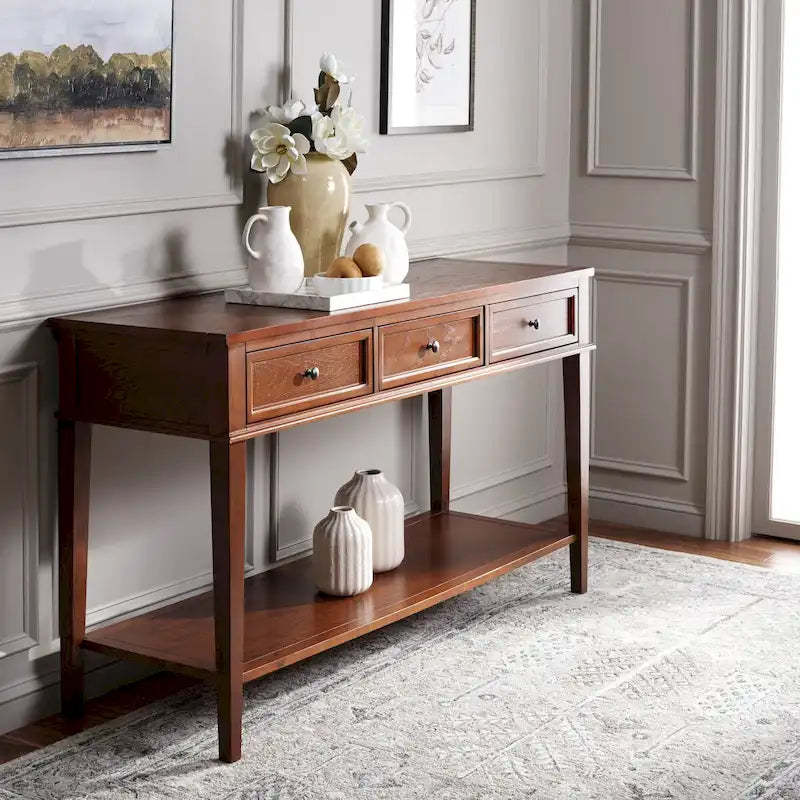 SAFAVIEH Thea Sepia Console - 60 x 20 x 35.4 - 60Wx20Dx35H