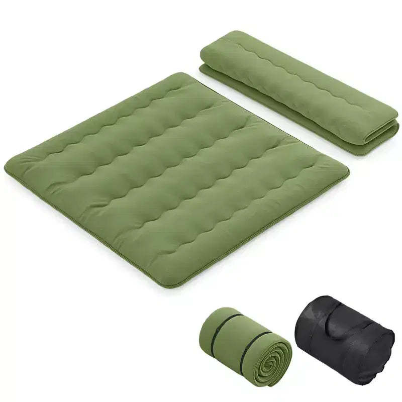 Costway Twin/Full/Queen/King Futon Mattress Japanese Floor Sleeping Pad Washable Cover Carry Bag Green
