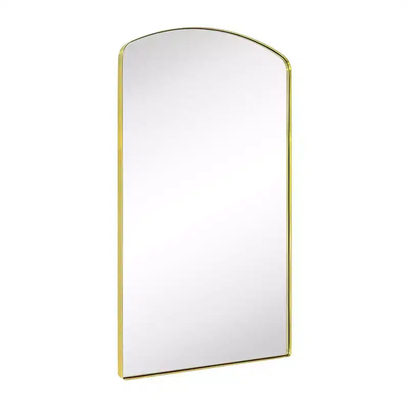 TEHOME Arched Metal Framed Wall Bathroom Vanity Mirror