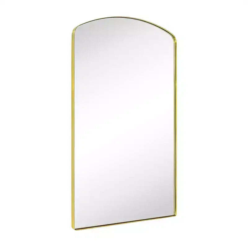 TEHOME Arched Metal Framed Wall Bathroom Vanity Mirror