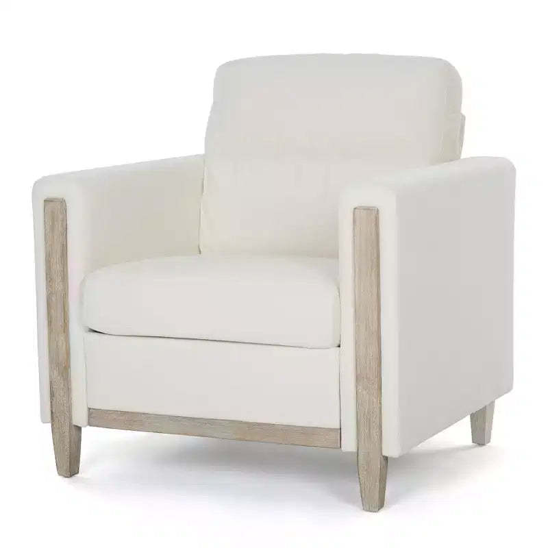 GDFStudio Hannah Upholstered 33 W Singel Sofa Chair with Rubber Wood Leg