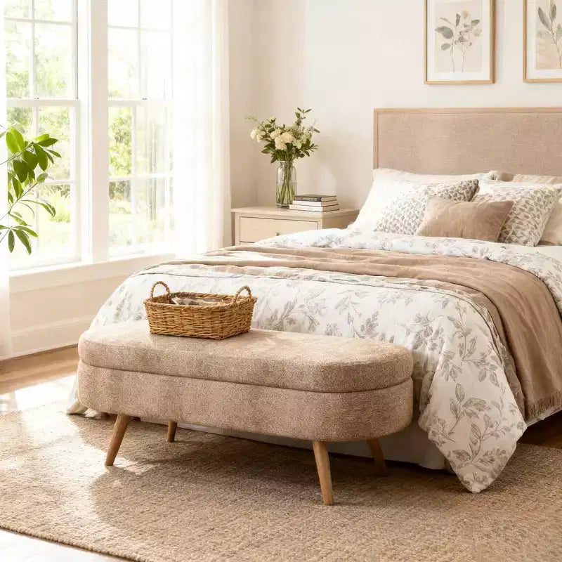 Christopher Knight Home Lvan Multifunctional Wood Storage Faux Shearling Ottoman Bench