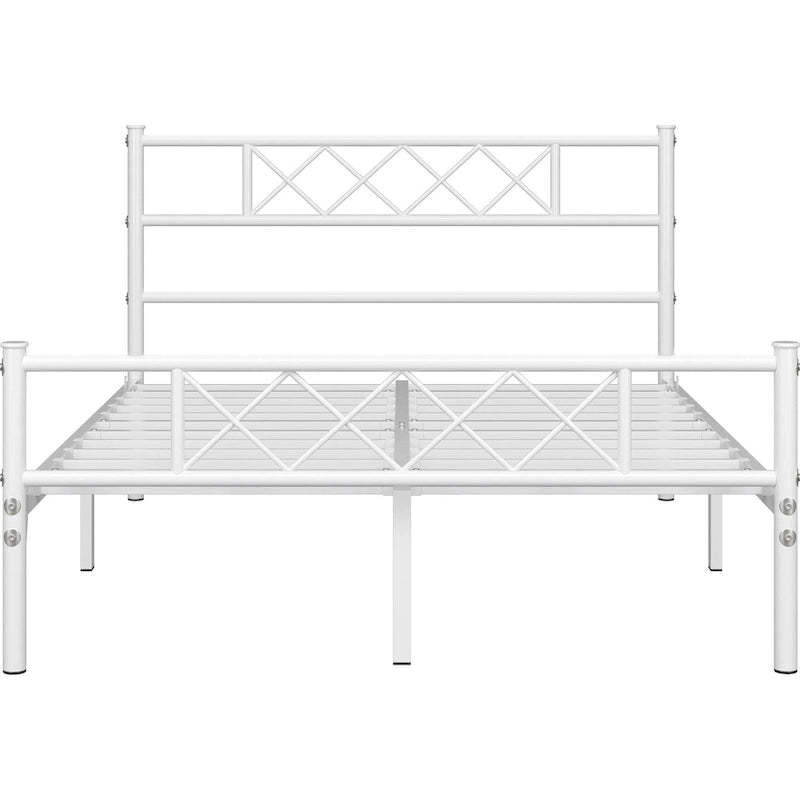 Yaheetech Metal Bed Frame Mattress Foundation with Slatted Bed Base