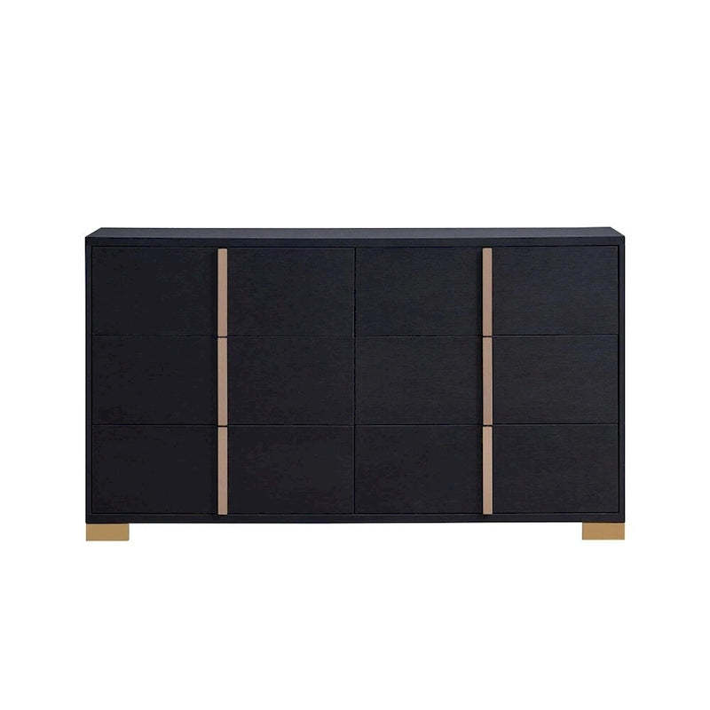 6 Drawers Wooden Dresser with Metal Hardware