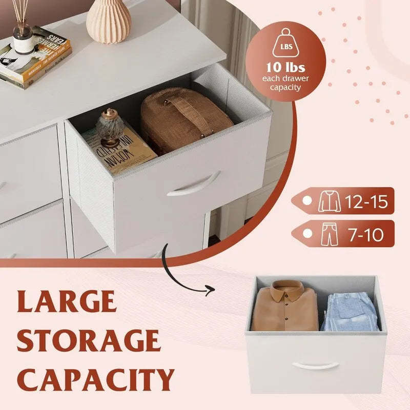 Tall Dresser for Bedroom with 10 Drawers