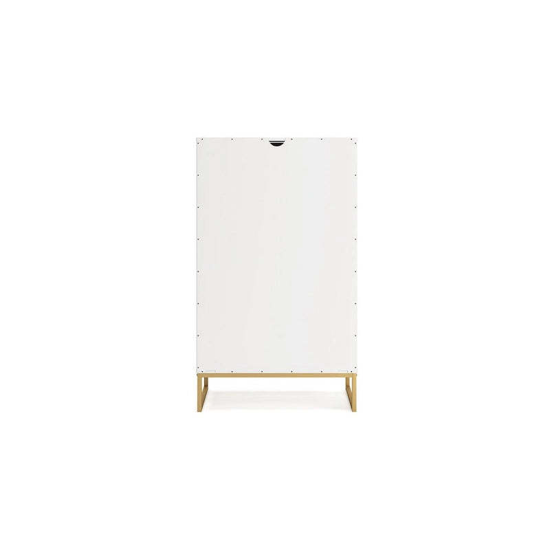 Signature Design by Ashley Socalle White/Gold Chest of Drawers