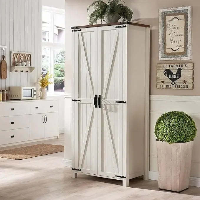 Farmhouse Storage Cabinet, Armoire, Rustic Pantry, Versatile Storage