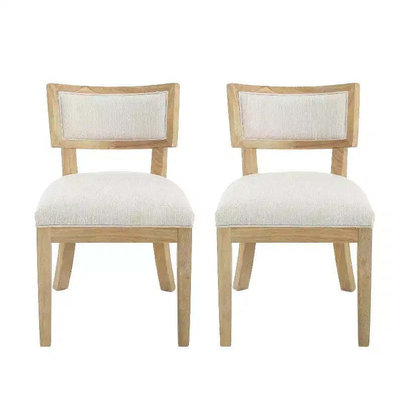 GDFStudio Steven Indoor Rubberwood Upholstery Dining Chair, Set of 2