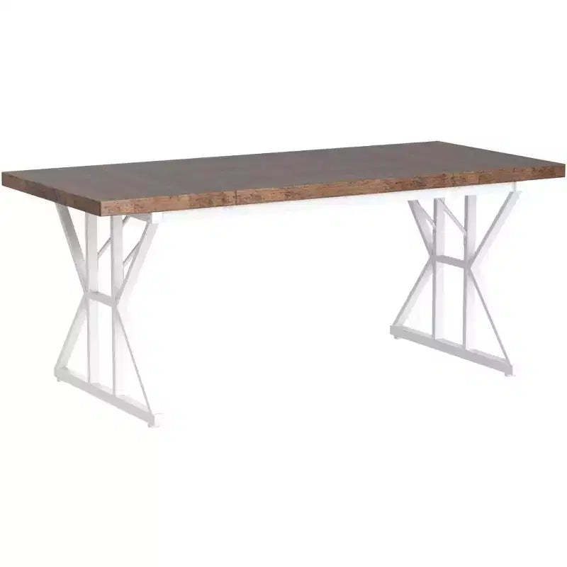Lantine 70.86-Inch Rectangular Wood Dining Table for 6 People