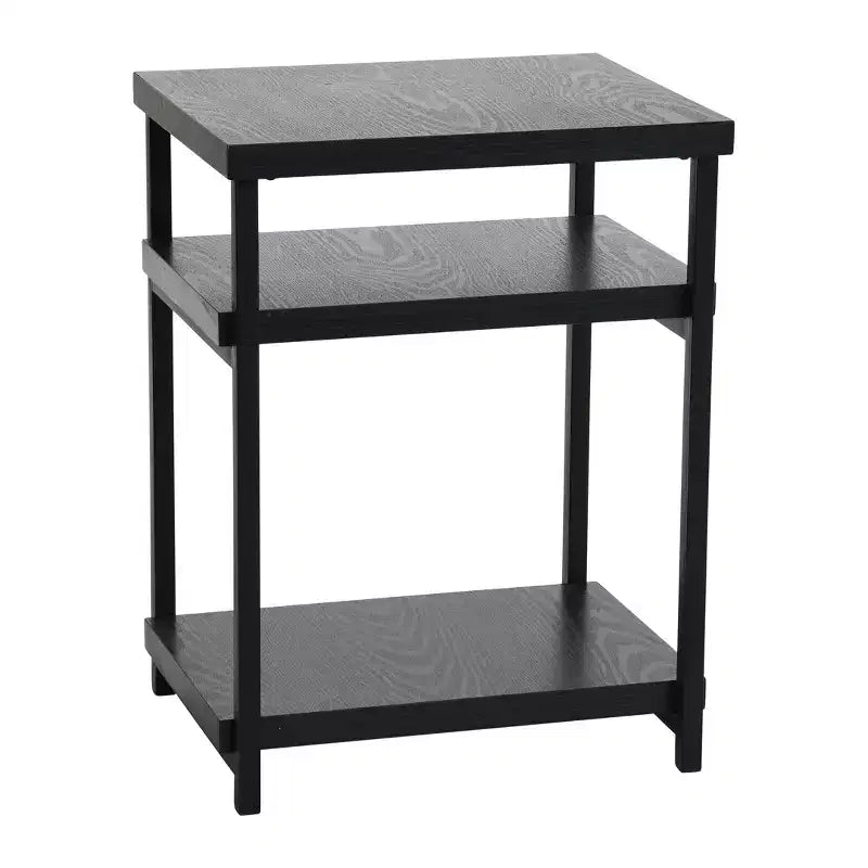 Household Essentials Jamestown Rectangular End Table Black