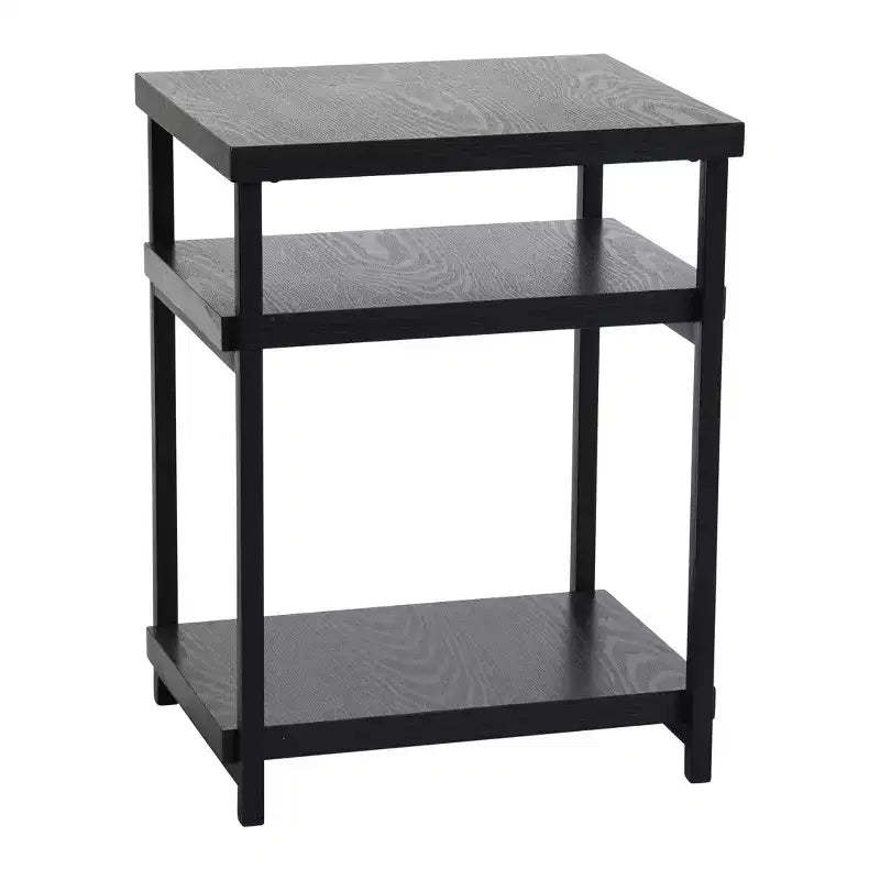 Household Essentials Jamestown Rectangular End Table Black