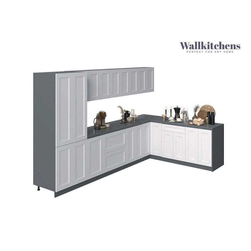 Kitchen Prestige Collection White Matte Color Base Size 11Ft Wide - 138x85