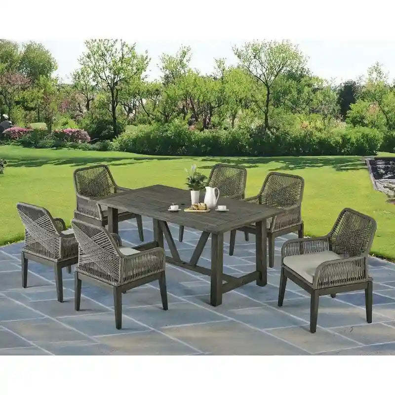 Best Quality Furniture Wood Patio Sets with Umbrella Hole