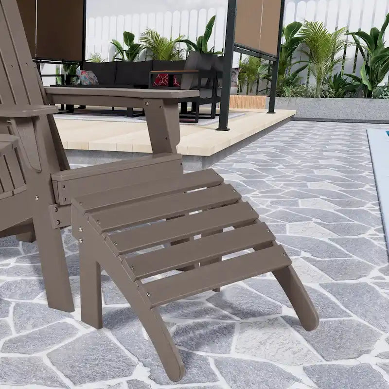 Aoodor Outdoor Adirondack Ottoman, HDPE Adirondack Chair Ottoman - 1820.5