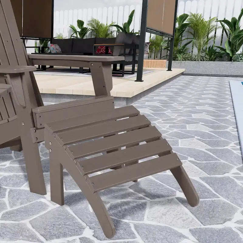 Aoodor Outdoor Adirondack Ottoman, HDPE Adirondack Chair Ottoman - 1820.5