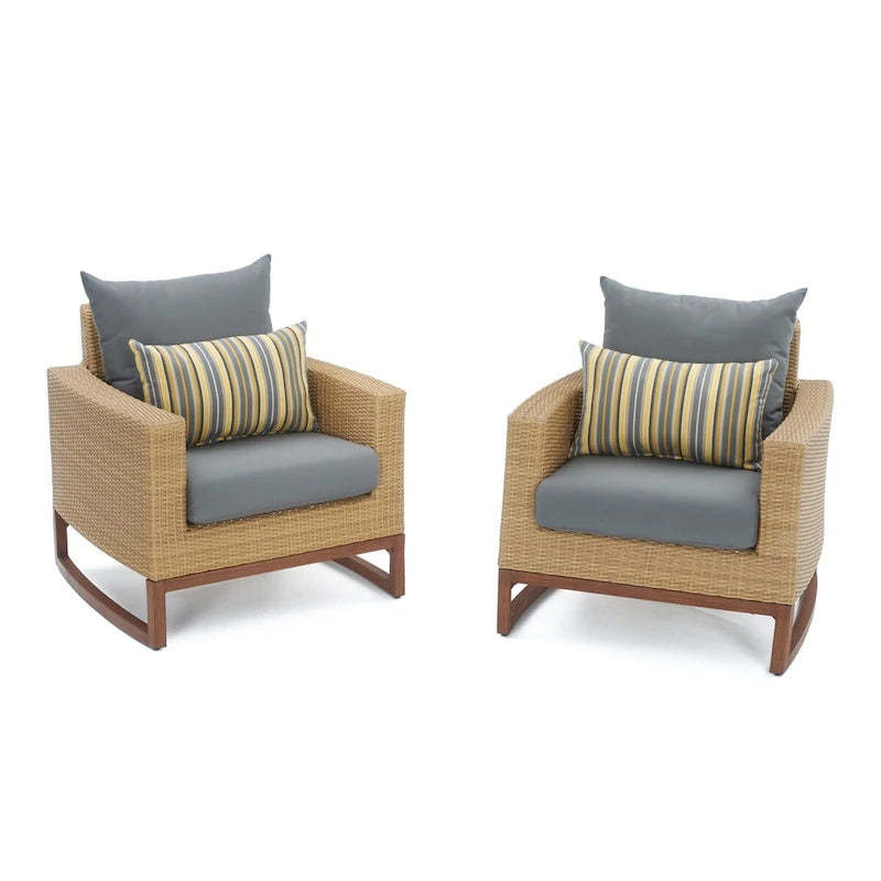 Milli 2 Piece Sunbrella Outdoor Patio Club Chairs