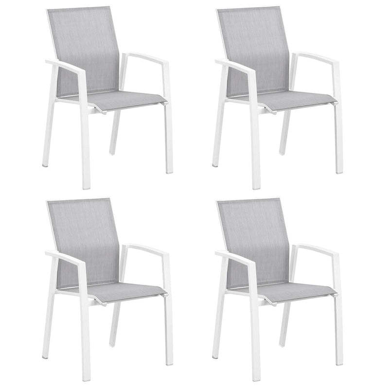 Stacking Aluminum Patio Dining Armchair (Set of 4)