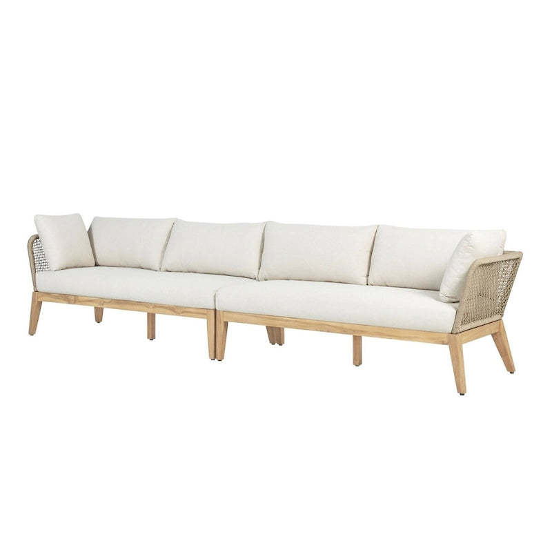 Cypress Teak Wood 128 Sofa with Rope Design