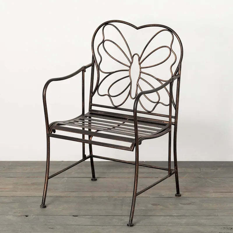 Sullivans 35 Copper Butterfly Garden Chair, Metal