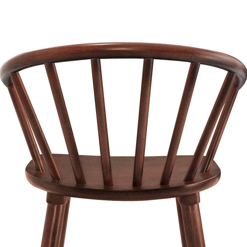 Set of 3 Counter Height Stool 24.in Bar Stools with Solid Wood Frame and Spindle Back for Kitchen Island