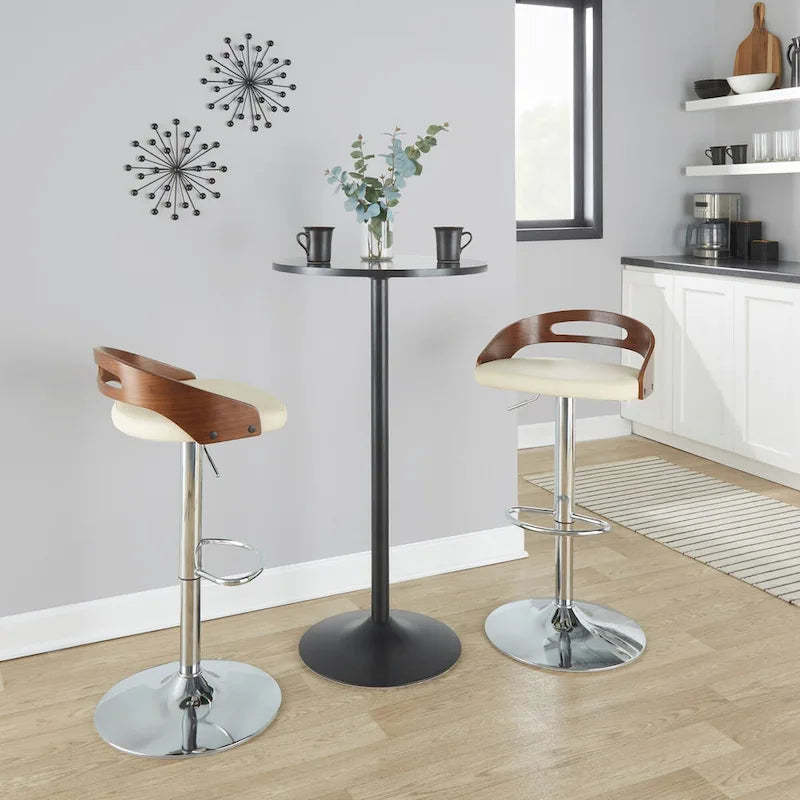 Carson Carrington Sadie Adjustable Bar Stool with Oval Footrest (Set of 3)