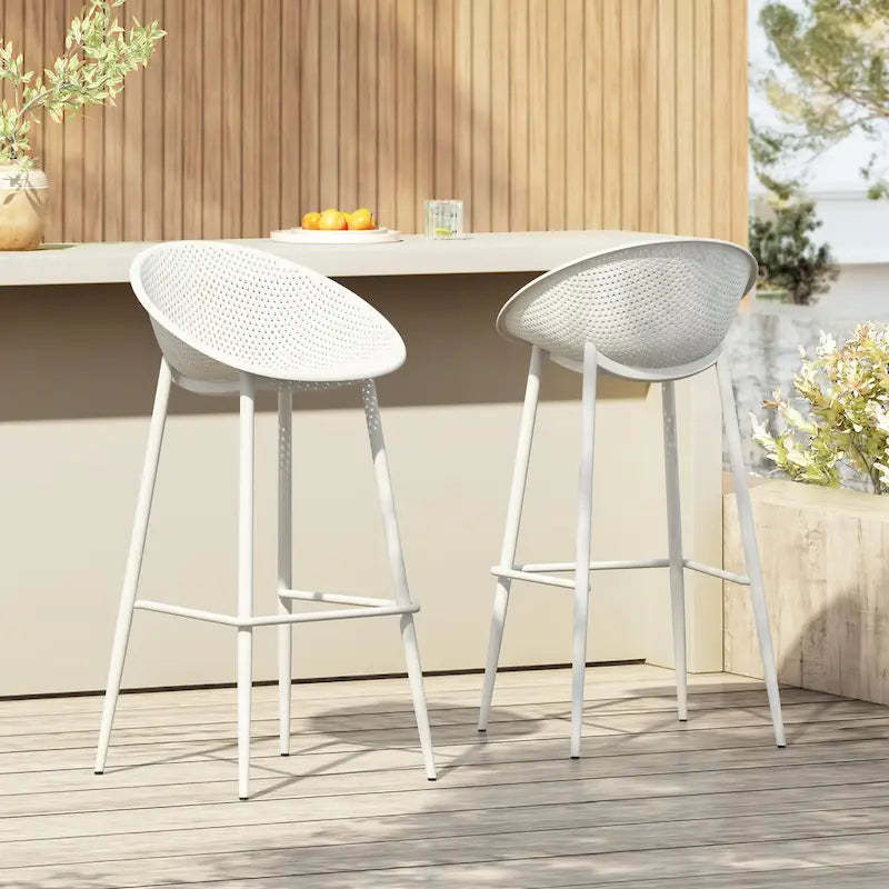Gable Outdoor/Indoor Modern 26-inch Height Barstools (Set of 2) by Christopher Knight Home