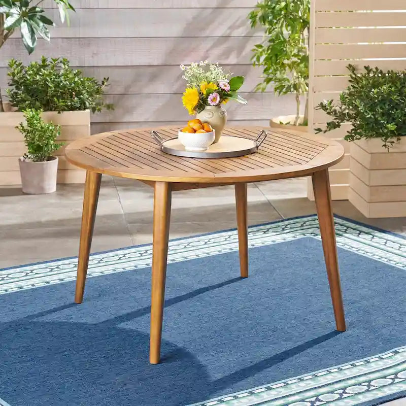 Outdoor Wooden Dining Table - 47.25 L x 47.25 W x 30.00 H