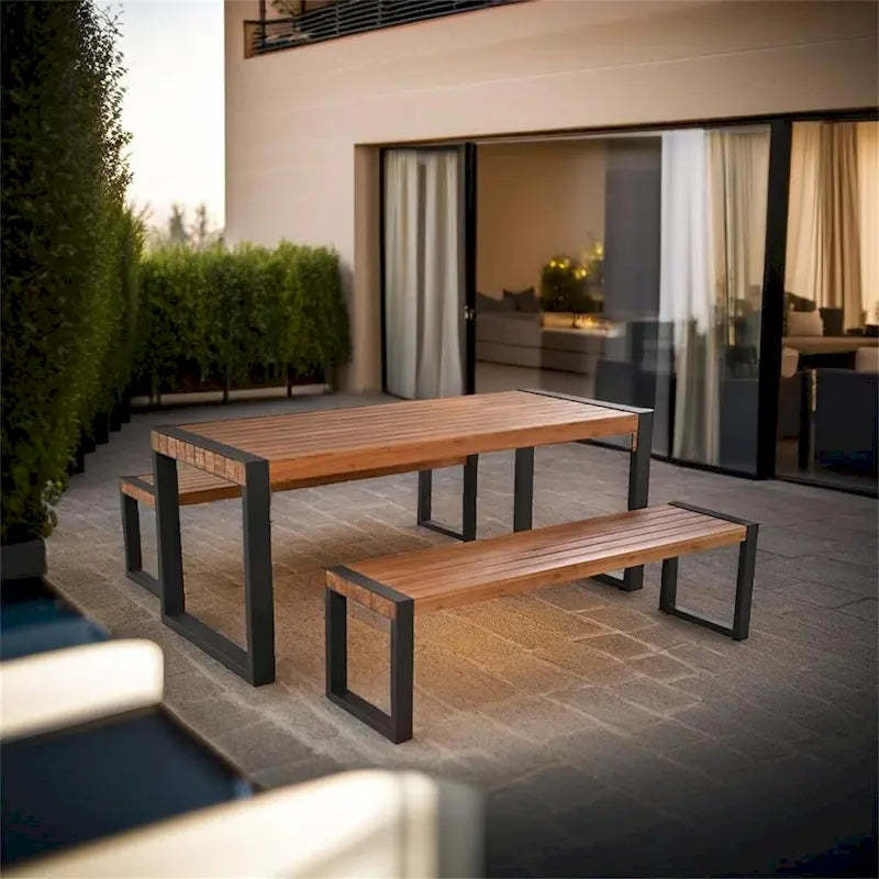 3-pieces Outdoor Dining Table